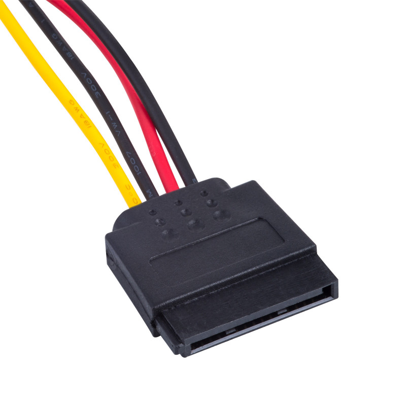 Akyga AK-CA-31 rozgałęźnik zasilania SATA, SATA (wtyk) – 2x SATA (gniazdo), 2x 15 cm
