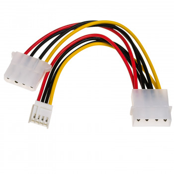 Akyga AK-CA-14 kabel rozdzielający zasilanie Molex (M) na Molex (F) + Mini Molex (F), 15 cm