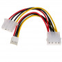 Akyga AK-CA-14 kabel rozdzielający zasilanie Molex (M) na Molex (F) + Mini Molex (F), 15 cm