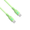 Akyga AK-USB-69 kabel USB-C (m) / USB-C (m), USB 2.0, 60W, 1 m, zielony, silikonowy
