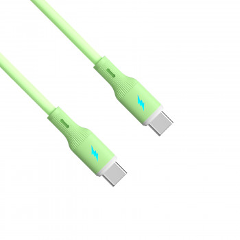 Akyga AK-USB-69 kabel USB-C (m) / USB-C (m), USB 2.0, 60W, 1 m, zielony, silikonowy