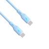 Akyga AK-USB-68 kabel USB-C (m) / USB-C (m), USB 2.0, 60W, 1 m, niebieski, silikonowy