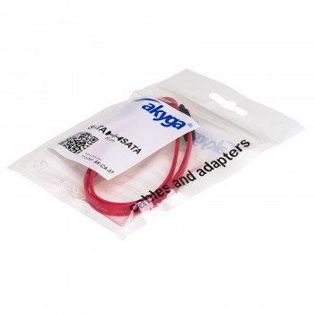 Akyga AK-CA-27 kabel danych SATA III, 6 Gb/s, 0,5 m, czerwony