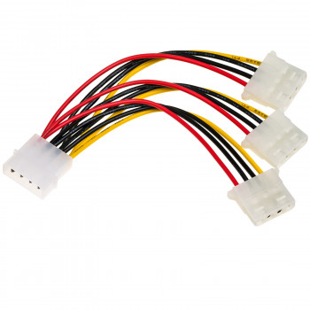 Akyga AK-CA-40 rozgałęźnik zasilania Molex, Molex (wtyk) – 3x Molex (gniazdo), 3x 15 cm