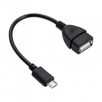 Akyga AK-AD-09 Kabel adaptera OTG Micro USB-B (M) do USB-A (F), 15 cm, czarny