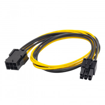 Akyga AK-CA-46 przedłużacz zasilania PCI-E 6-pin (gniazdo) – PCI-E 6-pin (wtyk), 40 cm