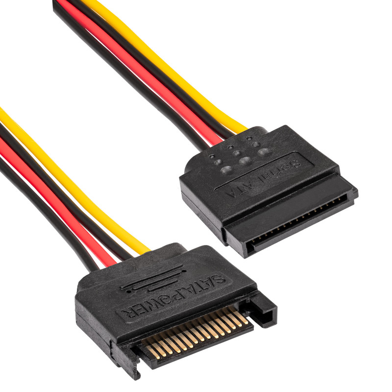 Akyga AK-CA-41 rozgałęźnik zasilania SATA, SATA (wtyk) – 3x SATA (gniazdo), 3x 15 cm