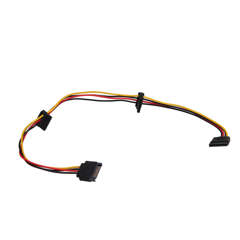Akyga AK-CA-41 rozgałęźnik zasilania SATA, SATA (wtyk) – 3x SATA (gniazdo), 3x 15 cm