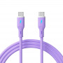 Akyga AK-USB-70 kabel USB-C (m) / USB-C (m), USB 2.0, 60W, 1 m, fioletowy, silikonowy