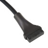 Akyga AK-CA-75 wewnętrzny kabel adaptera USB 2.0 9-pin (M) na USB 3.0 19-pin (F) do płyty głównej, 20 cm, czarny