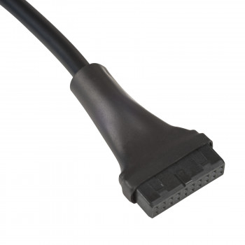 Akyga AK-CA-75 wewnętrzny kabel adaptera USB 2.0 9-pin (M) na USB 3.0 19-pin (F) do płyty głównej, 20 cm, czarny