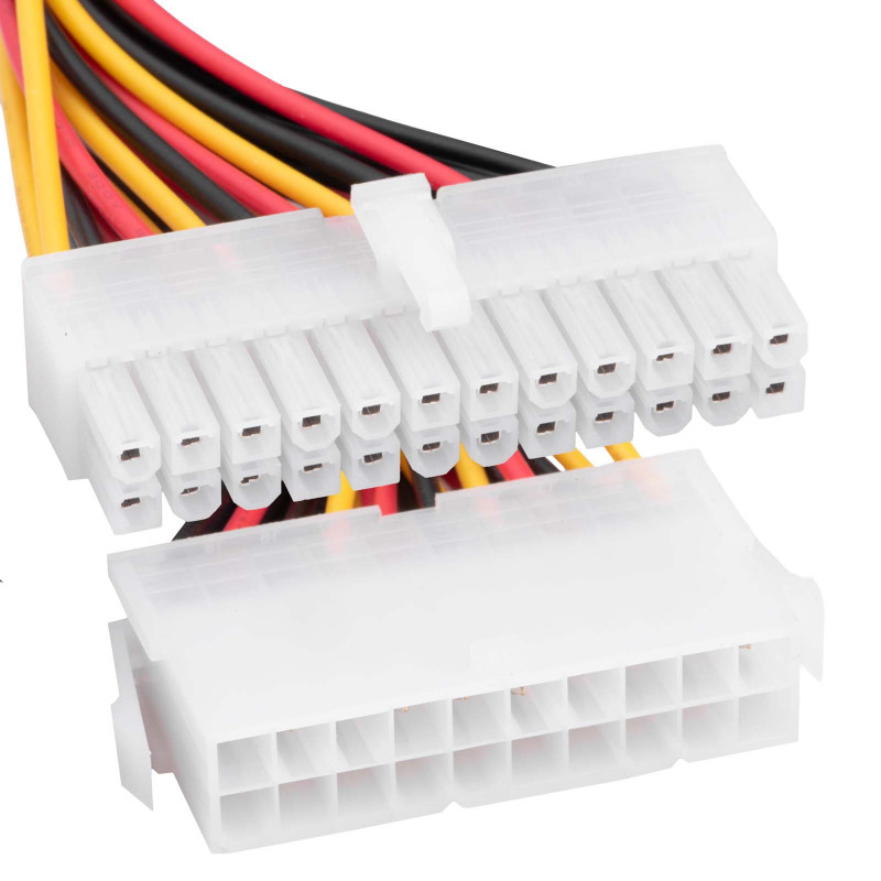 Akyga AK-CA-66 kabel adapter zasilania ATX 20-pin (gniazdo) – 24-pin (20+4) (wtyk), 15 cm