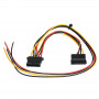 Akyga AK-SC-23 kabel serwisowy do zasilacza PC Molex (żeński) / SATA (żeński), 40 / 15 cm