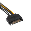 Akyga AK-CA-80 kabel adapter SATA zasilanie na PCIe 6+2-pin, 15 cm