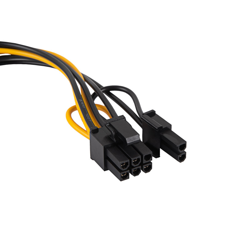 Akyga AK-CA-80 kabel adapter SATA zasilanie na PCIe 6+2-pin, 15 cm