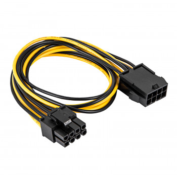 Akyga AK-CA-82 przedłużacz zasilania PCIe 8-pin (6+2), 6+2-pin (M) do 8-pin (F), 40 cm