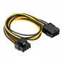 Akyga AK-CA-82 przedłużacz zasilania PCIe 8-pin (6+2), 6+2-pin (M) do 8-pin (F), 40 cm