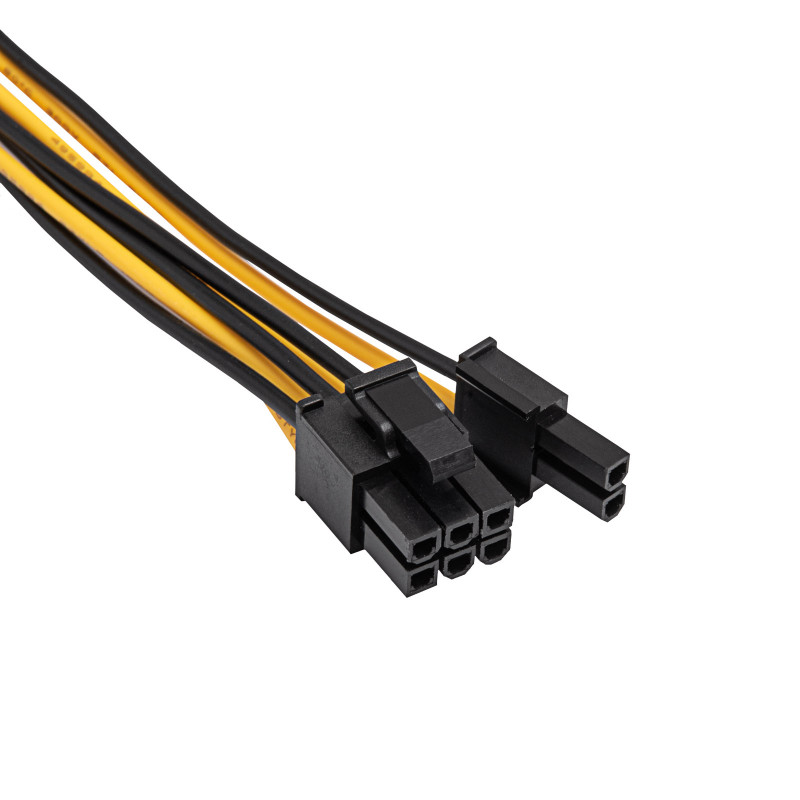 Akyga AK-CA-82 przedłużacz zasilania PCIe 8-pin (6+2), 6+2-pin (M) do 8-pin (F), 40 cm