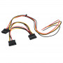 Akyga AK-SC-24 kabel serwisowy do zasilacza PC Molex (żeński) / 2x SATA (żeński), 40 / 15 / 15 cm