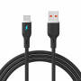 Akyga AK-USB-62 kabel USB-A (m) / USB-C (m), USB 2.0, 18W, 1 m, czarny, silikonowy