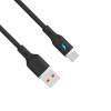 Akyga AK-USB-62 kabel USB-A (m) / USB-C (m), USB 2.0, 18W, 1 m, czarny, silikonowy