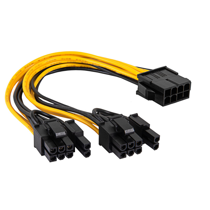 Akyga AK-CA-81 kabel rozdzielający zasilanie PCIe 8-pin na 2x PCIe 6+2-pin