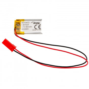 Akyga AKY0472 LP301525 Bateria Li-Po 3,7 V 85 mAh z PCM, złącze JST 2,54 mm 2-pin, przewody 150 mm