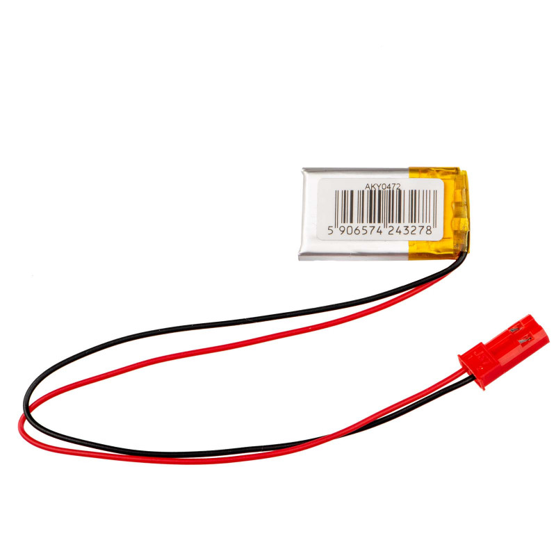 Akyga AKY0472 LP301525 Bateria Li-Po 3,7 V 85 mAh z PCM, złącze JST 2,54 mm 2-pin, przewody 150 mm