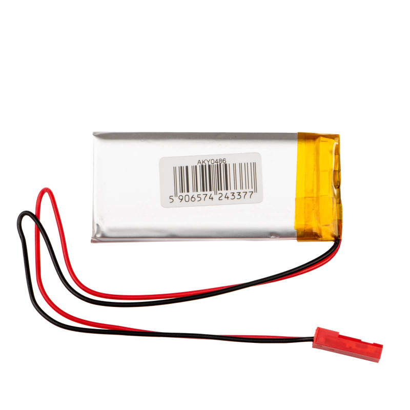 Akumulator Li-Po Akyga AKY0486 LP502248 3,7 V 450 mAh z PCM, złącze JST 2,54 mm 2-pin, przewody 150 mm