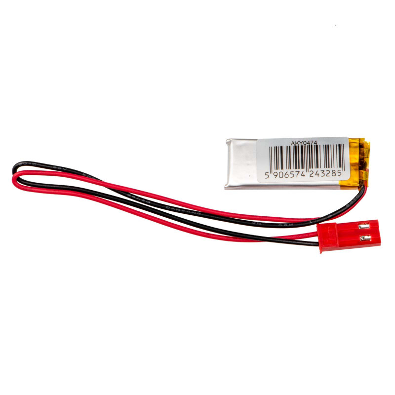 Akumulator Li-Po Akyga AKY0474 LP401230 3,7 V 110 mAh z PCM, złącze JST 2,54 mm 2-pin, przewody 150 mm