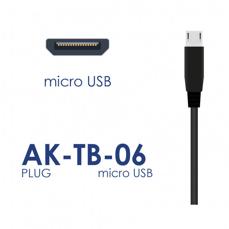 Uniwersalny zasilacz sieciowy Akyga AK-TB-06 5.0V / 2.5A 12.5W micro USB B 1.1m