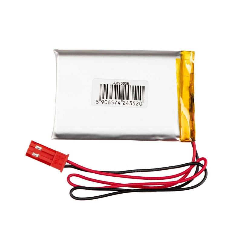 Akyga AKY0638 LP603450 Akumulator Li-Po 3,7 V 1200 mAh z PCM, złącze JST 2,54 mm 2-pin, przewody 100 mm