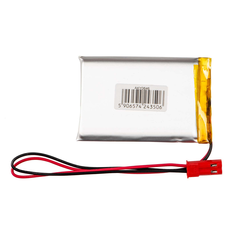Akyga AKY0646 LP623255 Akumulator Li-Po 3,7 V 1100 mAh z PCM, złącze JST 2,54 mm 2-pin, przewody 150 mm