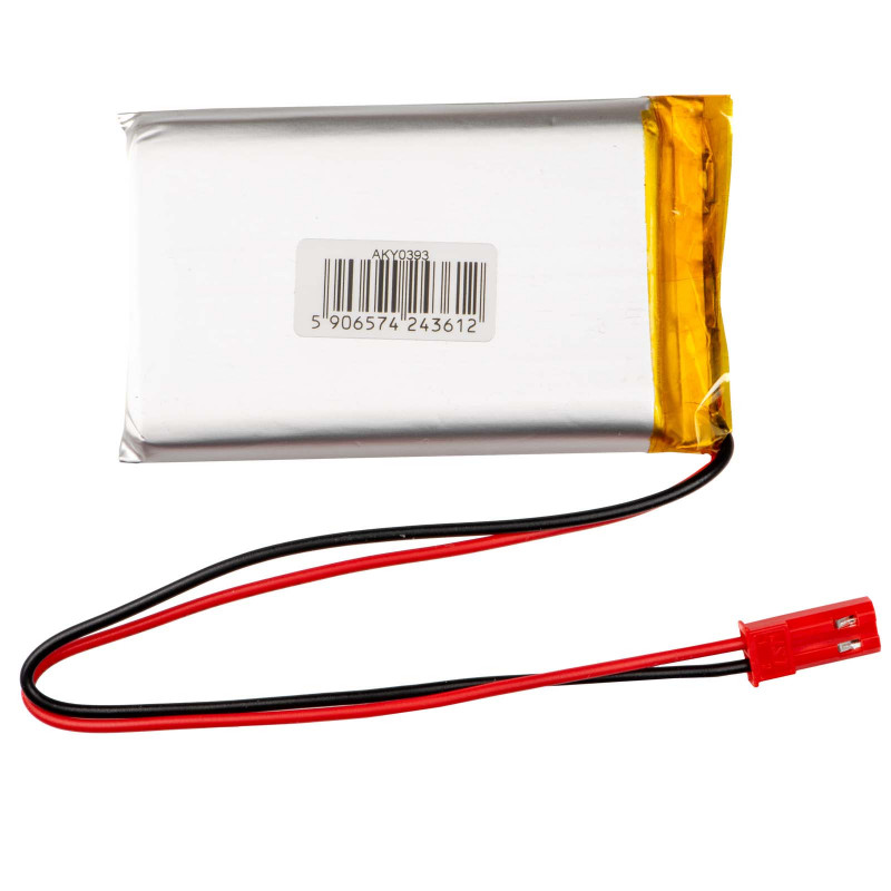 Akyga AKY0393 LP903759 Akumulator Li-Po 3,7 V 2200 mAh z PCM, złącze JST 2,54 mm 2-pin, przewody 150 mm