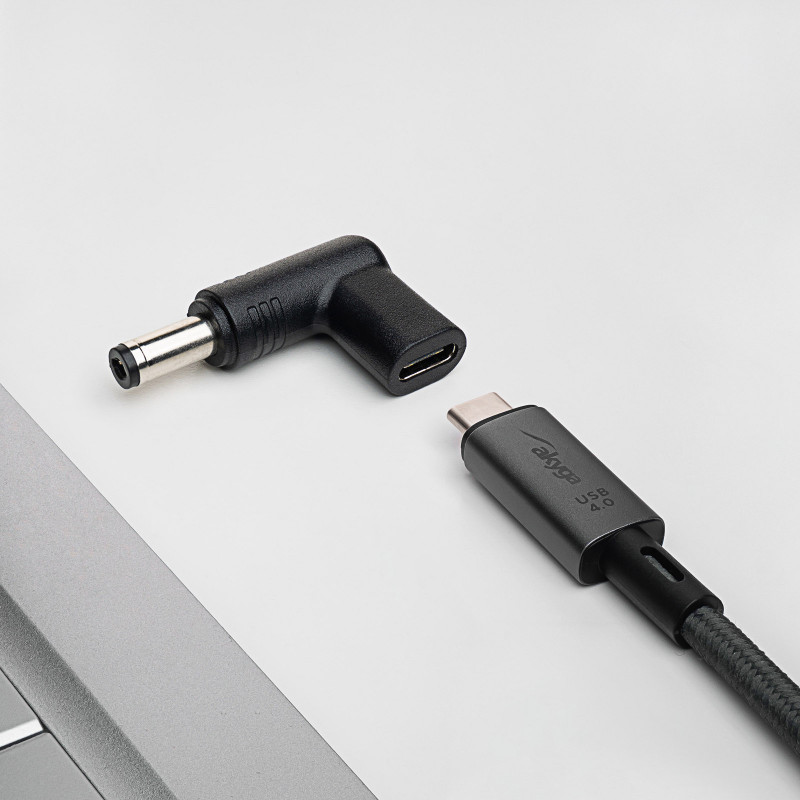 Akyga AK-ND-C02 adapter USB-C – DC 5,5 x 2,1 mm do ładowania laptopa, 18,5-20 V, 100 W