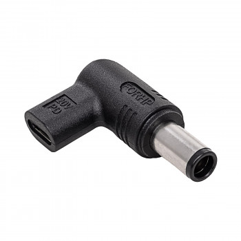 Akyga AK-ND-C07 adapter USB-C – DC 7,4 x 5,0 mm + pin do ładowania laptopa, 18,5-20 V, 100 W, do laptopów HP