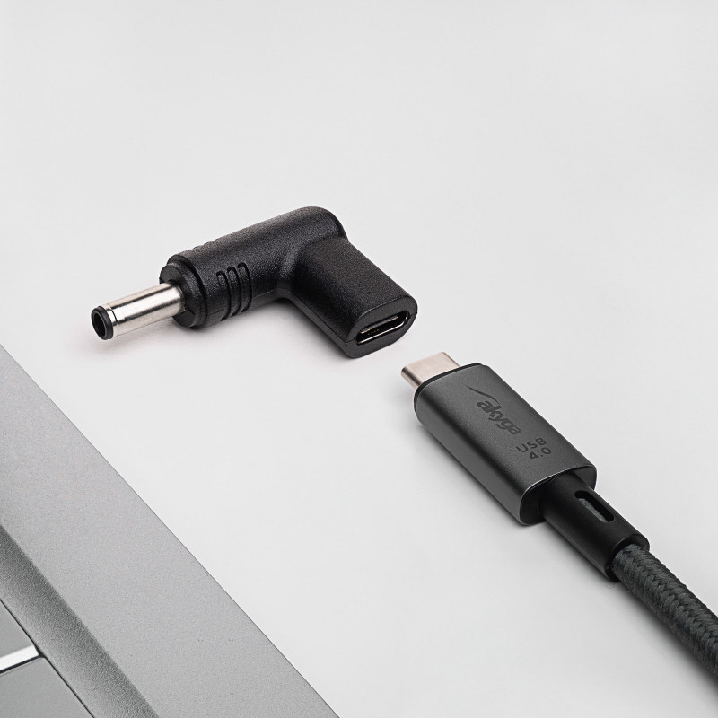 Akyga AK-ND-C10 adapter USB-C – DC 4,5 x 3,0 mm + pin do ładowania laptopa, 18,5-20 V, 100 W, do laptopów Dell
