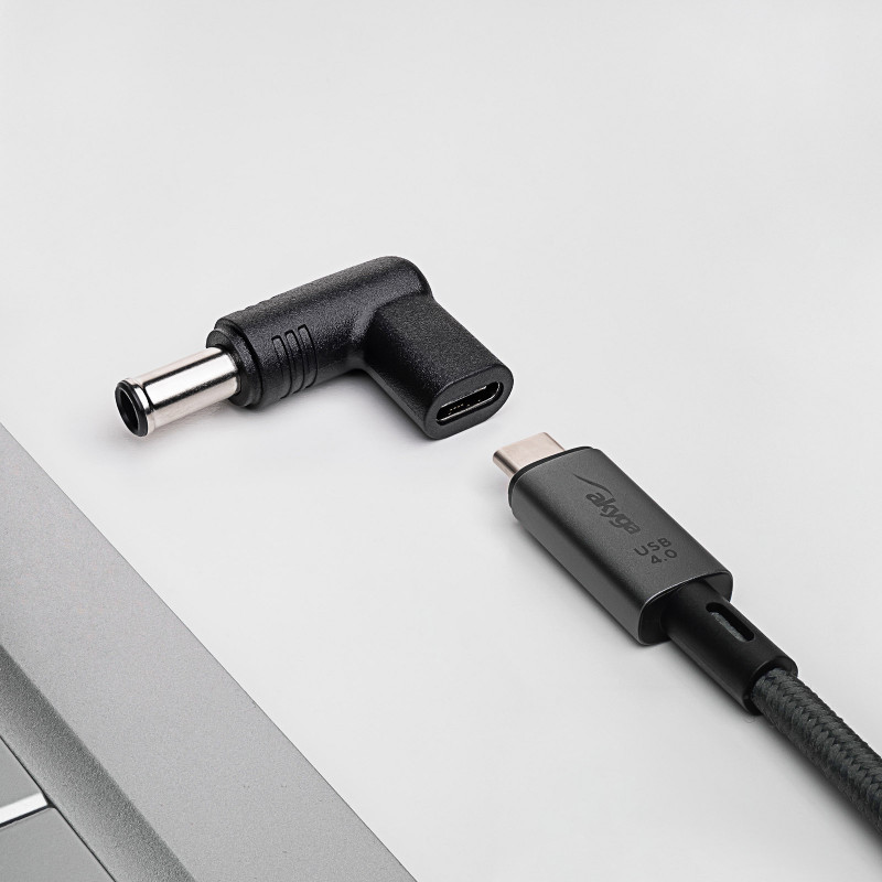 Akyga AK-ND-C14 adapter USB-C – DC 6,5 x 4,4 mm + pin do ładowania laptopa, 18,5-20 V, 100 W