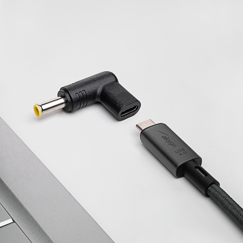 Akyga AK-ND-C16 adapter USB-C – DC 5,5 x 3,0 mm + pin do ładowania laptopa, 18,5-20 V, 100 W