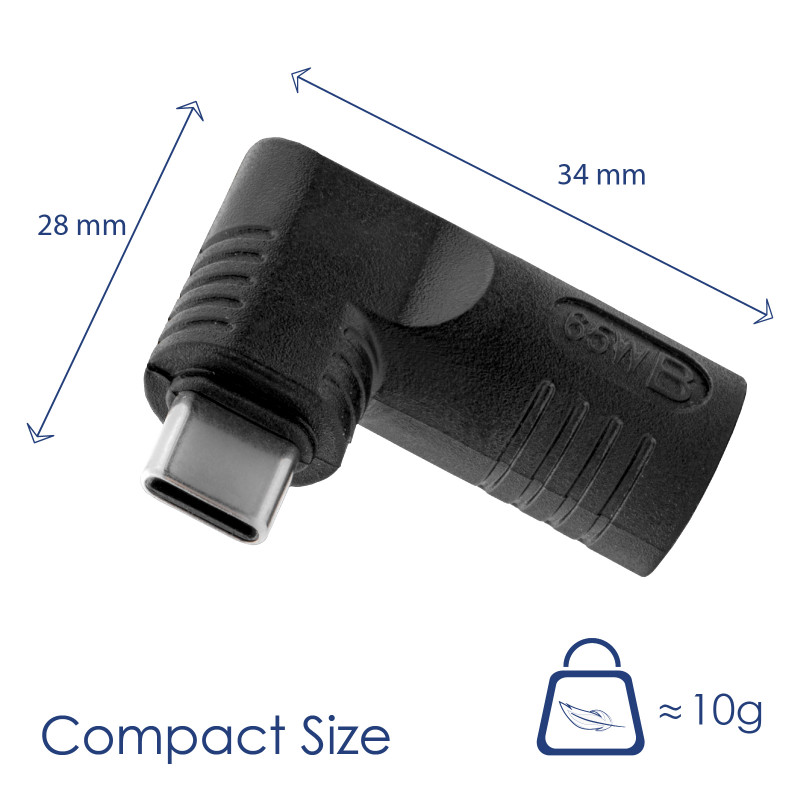 Akyga AK-ND-D08 adapter DC 5,5 x 1,7 mm – USB-C PD do zasilacza laptopa, 65 W, do laptopów Dell