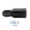 Akyga AK-ND-D09 adapter DC 5,5 x 3,0 mm + pin – USB-C PD do zasilacza laptopa, 65 W, do laptopów HP
