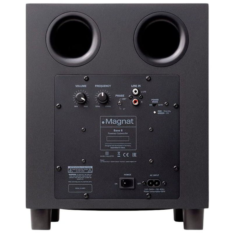 Subwoofer aktywny Magnat Base 8, czarny