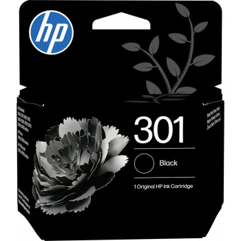 HP 301 oryginalny czarny wkład atramentowy, 3 ml