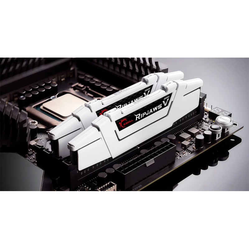 G.Skill Ripjaws V F4-3600C16D-16GVWC zestaw pamięci DDR4-3600, 16 GB (2 x 8 GB), CL16, XMP2, biały