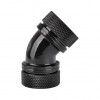 Thermaltake Pacific PETG złączka 45° z podwójnym zaciskiem, średnica zewnętrzna 16 mm, G1/4, czarna (CL-W098-CA00BL-A)