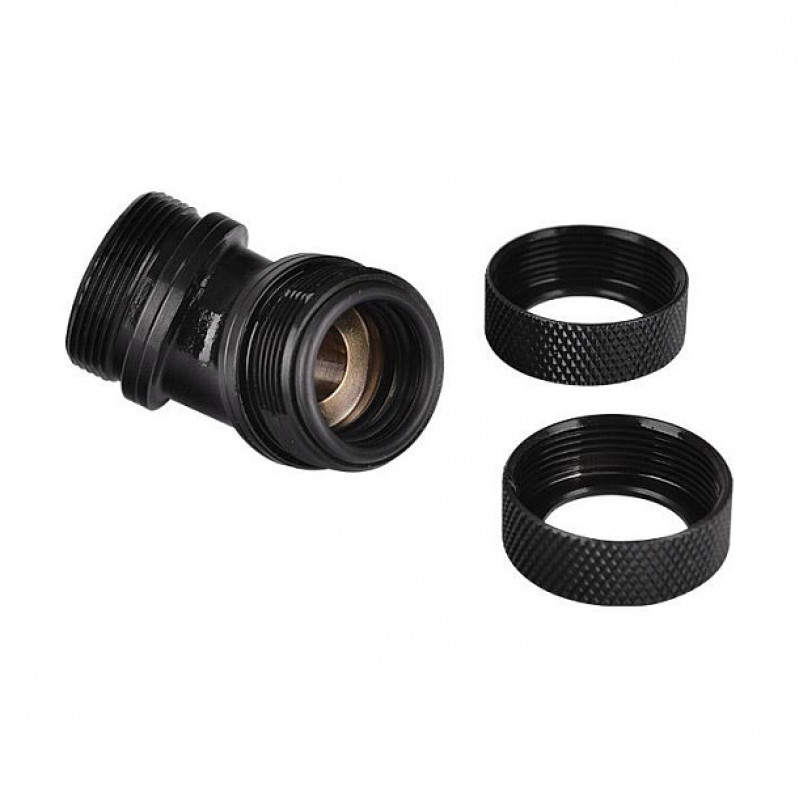 Thermaltake Pacific PETG złączka 45° z podwójnym zaciskiem, średnica zewnętrzna 16 mm, G1/4, czarna (CL-W098-CA00BL-A)