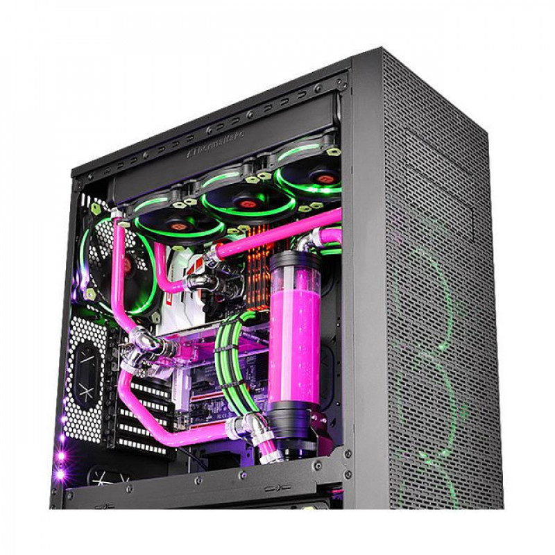 Thermaltake Pacific PETG złączka 45° z podwójnym zaciskiem, średnica zewnętrzna 16 mm, G1/4, czarna (CL-W098-CA00BL-A)