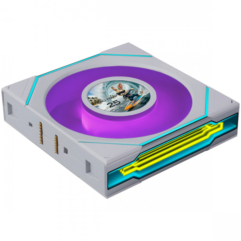 Lian Li UNI FAN SL-INF LCD FLEX Wireless wentylatory do obudowy (3 szt.) z kontrolerem, ARGB i LCD, 120 mm, białe