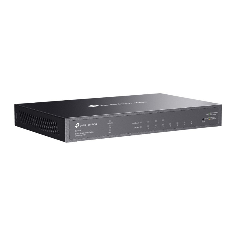 TP-Link SG2008P (TL-SG2008P) JetStream 8-portowy inteligentny przełącznik Gigabit z 4 portami PoE+