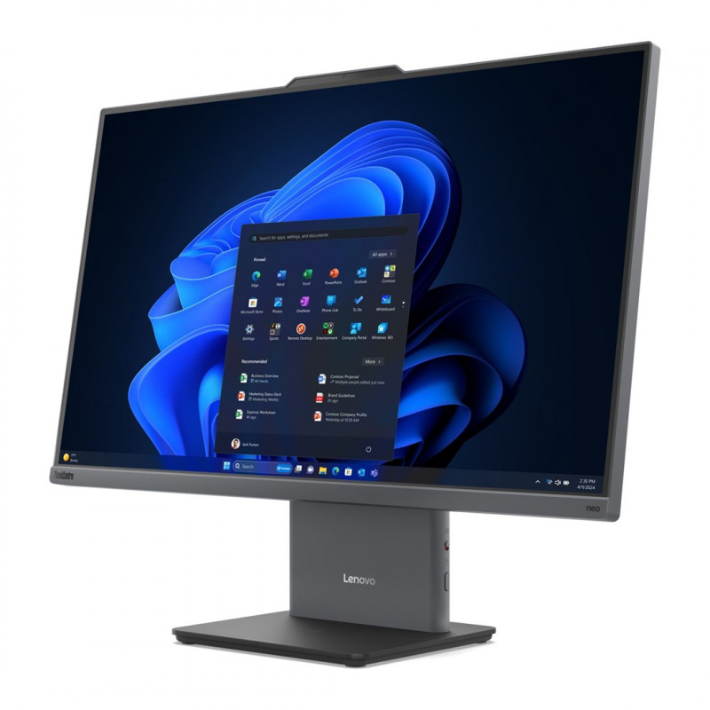 Komputer All-in-One Lenovo ThinkCentre NEO 50a G5 AIO, Intel Core 5 210H, ekran dotykowy 27 cali FHD, 16 GB RAM, 512 GB SSD, Windows 11 Pro, szary + linka zabezpieczająca Kensington (4Z10P40247)